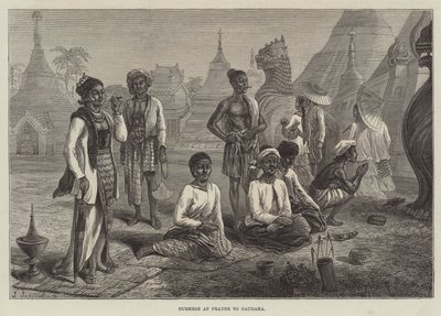Burmese at Prayer to Gaudama by J. Jackson